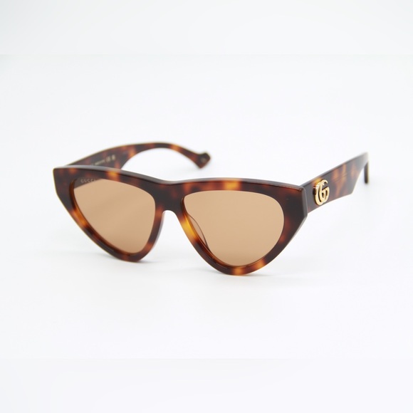 NEW GUCCI CAT EYE WOMEN HAVANA BROWN SUNGLASSES - Picture 9 of 13